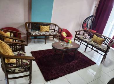 KERUSI KAYU JATI 3+3+1+1+ Kusyen (meja tebal lain)