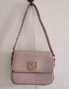 Bag tangan H&MPink Crocodile-Embossed Shoulder Bag