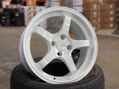 NEW 16 AOW GT White Rim City Jazz Vios Yaris Myvi