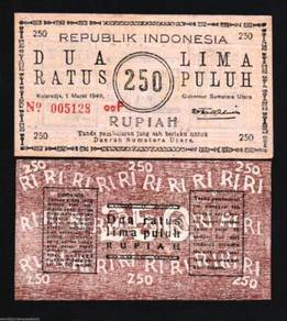 Indonesia 250 rupiah Banknote 1949 aUNC