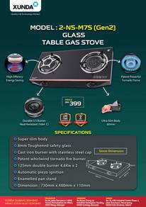 Glass Table Gas Stove (2-N5-M75) Gen2