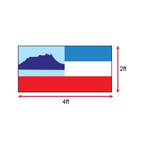 Bendera Sabah (Polyester) 2 x 4ft