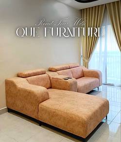 sofa L shape pocket spring velvet
