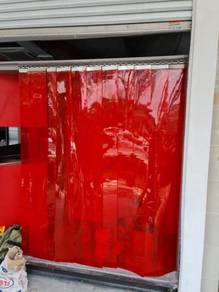 Red Tinted 2mm x 200mm PVC Strip Curtain