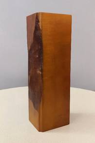 Wooden square block vase