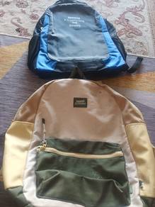 Blue yellow back pack 