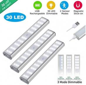3 MODE USB Rechargeable 30 LED Motion Sensor Light