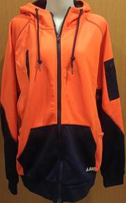 BAD Workwear Hi-Vis Orange Black Zip Hoodie