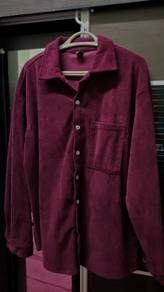 kemeja cudroy burgundy dazy