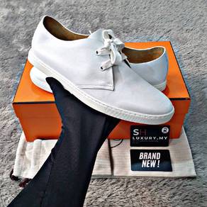 Hermes White Leather Sneakers