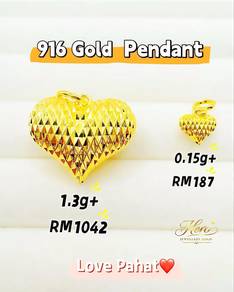 916 Gold Pendant | Love ❤️ Clover 🍀 Butterfly 🦋