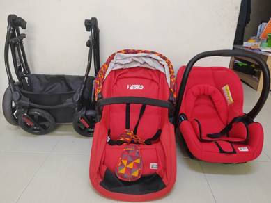 Sweet Cherry Baby Stroller + Baby Car Seat