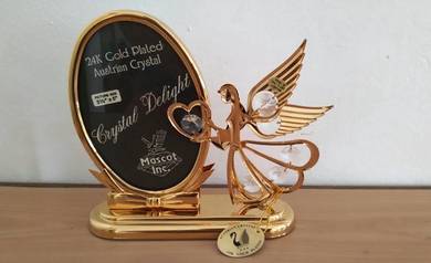 Crystal Delight Angel with Oval Picture Frame