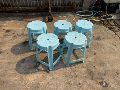Plastic Stool Chair Bangku Kerusi Makan Dining