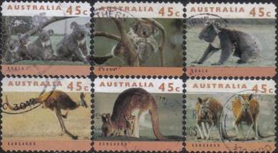 Koala Bear Kangaroo Mammal Animal Australia Stamp