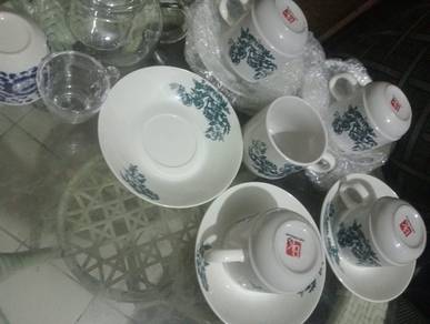 set pinggan mangkuk vintage