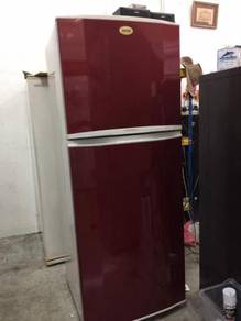 Samsung 2 doors Red Peti Sejuk fridge Ais