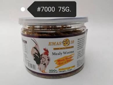 Emas10 MealWorm 75gram Chicken Hamster Bird Ayam