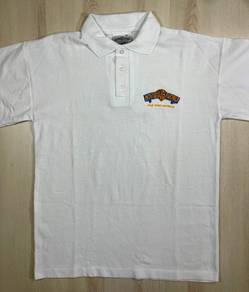 Movie World GoldCoast Vintage White Collar Tee #CJ