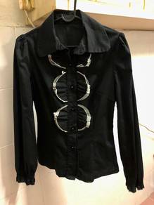 ALANO Black Cotton Blouse - Size S