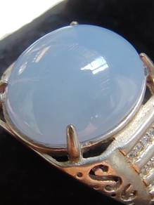 Giok Jadeite Burma Type A Rona Ungu Lavender Ais