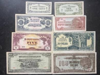Japan Malaya JIM set of 10 - 1942 to 1945