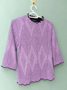 purple knitted sweater