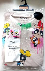M&S Powerpuff Girls Long-Sleeved Cotton Pyjama Set