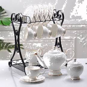 21 Pcs Set European Style Tea Set, Ceramic (B)