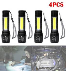 [4 UNIT] USB Rechargeable Mini LED Torchlight