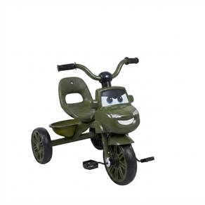 Kids Car Tricycle with Fun Cartoon Face & Storage