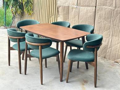meja makan 6 kerusi direct kilang (anti scratch)