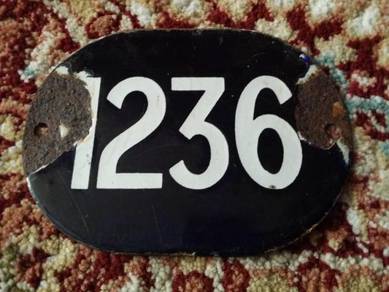 Sign enamel deco