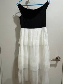 A line Dress (Black top and White bottom)