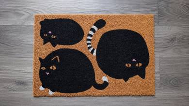 Cat Pattern Large Dust-Trapping Doormat