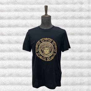 Versace Medusa Head Black Cotton Tee