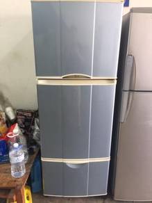 3 Doors Refrigerator Fridge Peti Ais National Blue