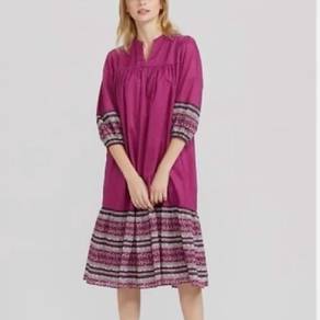 Anna Sui X Uniqlo Boho Midi Peasant Balloon Sleeve