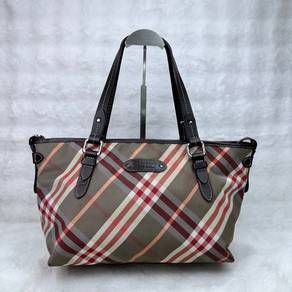Burberry Blue Label Grey with red Nova Check Nylon