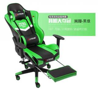 GREEN HIJAU Gaming Chair Kerusi Game Office 1
