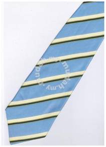 ELB14 Sky Blue Yellow Green Purple Strip Neck Tie
