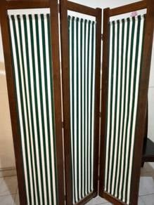 solid wood kain tebal partition