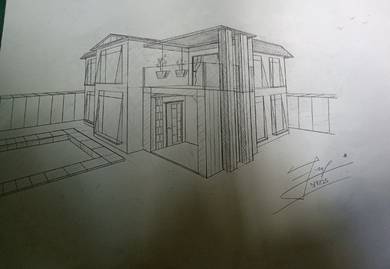 Lukisan rumah saiz B4