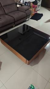 Solid wood and glass Hall table