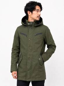 In The Attic Homme Military Hooded Parka Jacket