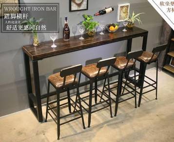High chair kerusi height bar stool barstool wood 1