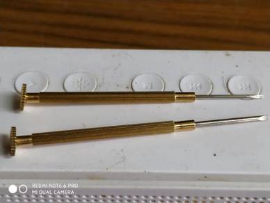 Vintage brass watchmaker screwdriver set of two
