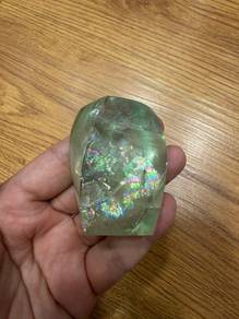 Natural Green Fluorite Rainbow Freeform