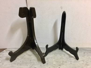 Vintage Wood Picture Photo Display Holders - PAIR