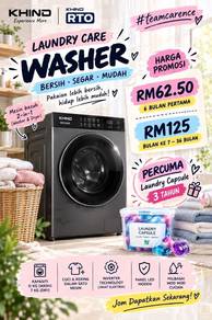 Washer Dryer Khind 2 in 1 (Denai Alam 004)